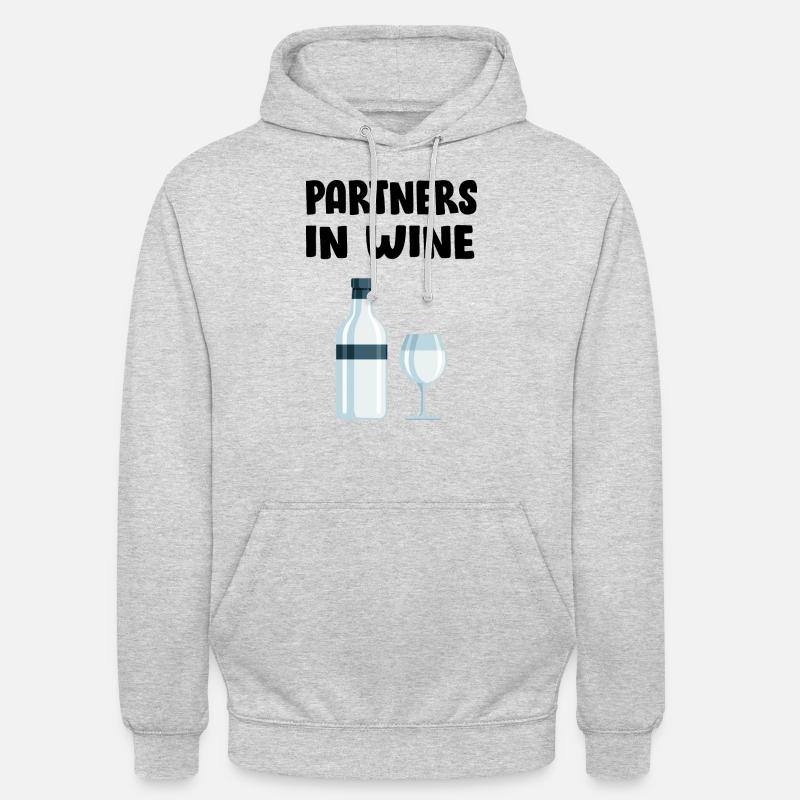Bière Vin Whisky Schnaps Alcool - Sweat-shirt à capuche unisexe - gris clair chiné