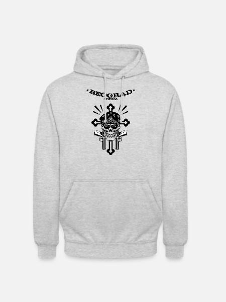 Belgrad - Unisex Hoodie - Hellgrau meliert