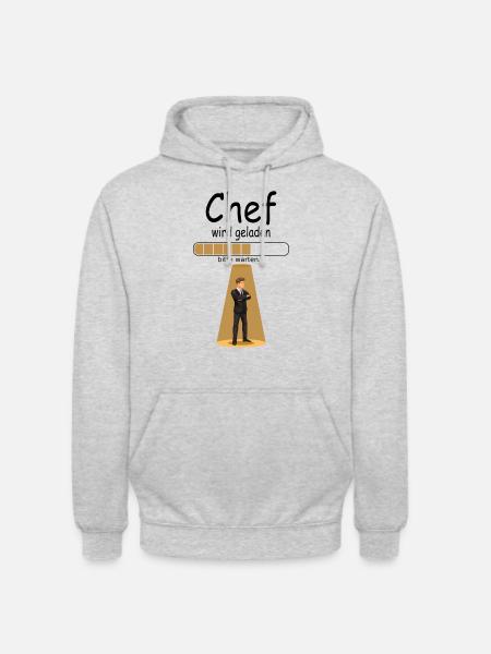 neuer Chef Vorgesetzter zur Beförderung Willkommen - Unisex Hoodie - Hellgrau meliert