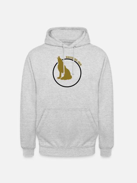 wolfsrudel_crew_02 - Unisex Hoodie - Hellgrau meliert