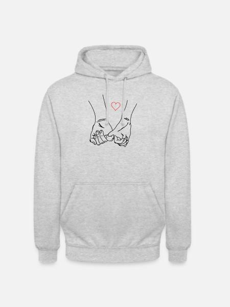 Hands Love - Unisex Hoodie - light heather grey