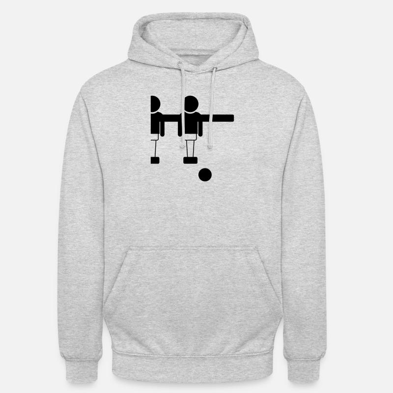 Retro Tischfussball Kicker Design - Goal Getter - Unisex Hoodie - Hellgrau meliert