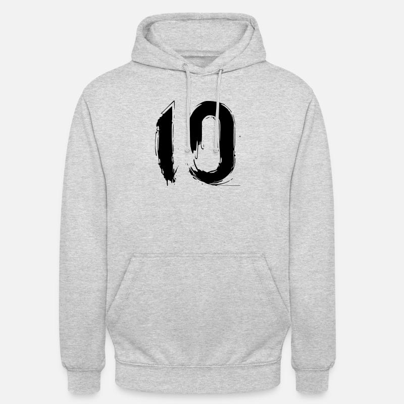 Les dix - Sweat-shirt à capuche unisexe - gris clair chiné