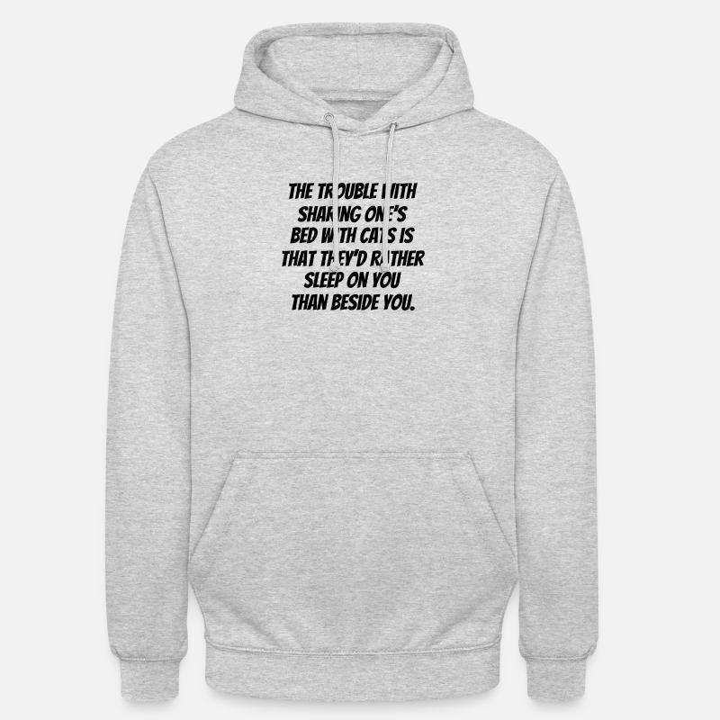 chats - Problèmes avec les chats - Sweat-shirt à capuche unisexe - gris clair chiné