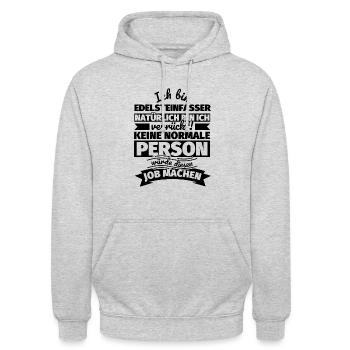 Edelsteinfasser Geschenke - Unisex Hoodie - Hellgrau meliert - Vorne - Alina (178cm) & Michal (187cm)