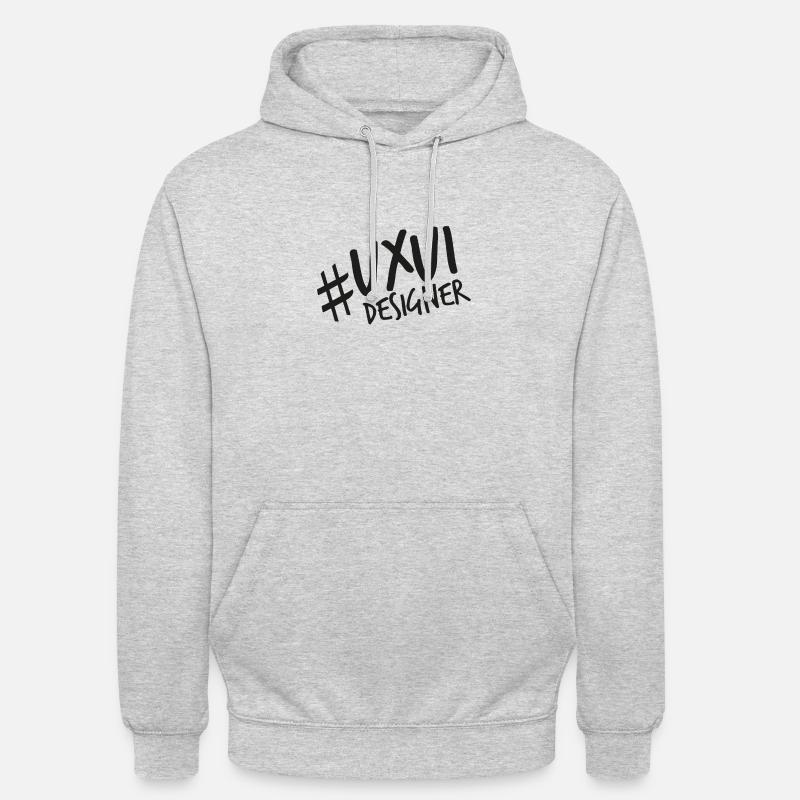 UX UI Designer | Designer. Programmierer - Unisex Hoodie - Hellgrau meliert