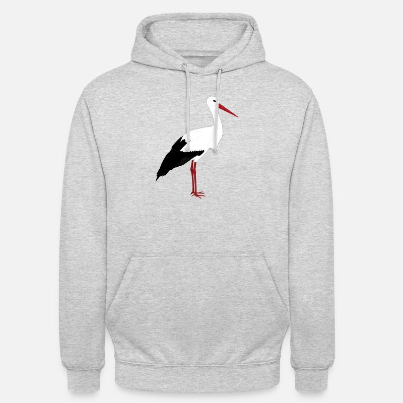 Stands de cigogne - Sweat-shirt à capuche unisexe - gris clair chiné