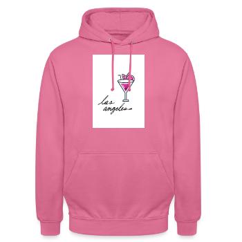 Los Angelas - Unisex Hoodie - Pink - Vorne - Alina (178cm) & Michal (187cm)