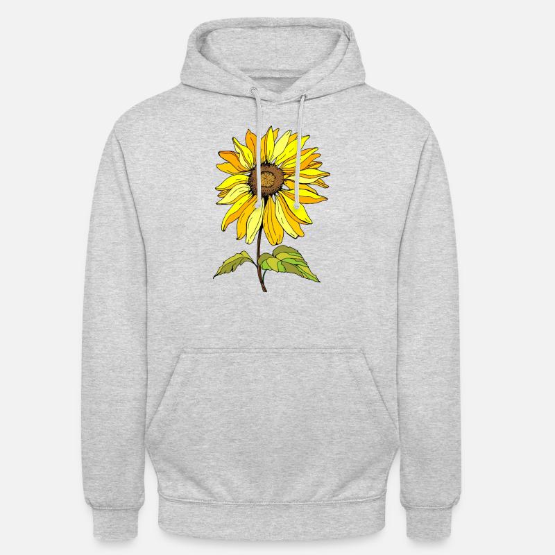 Fleur - Sweat-shirt à capuche unisexe - gris clair chiné
