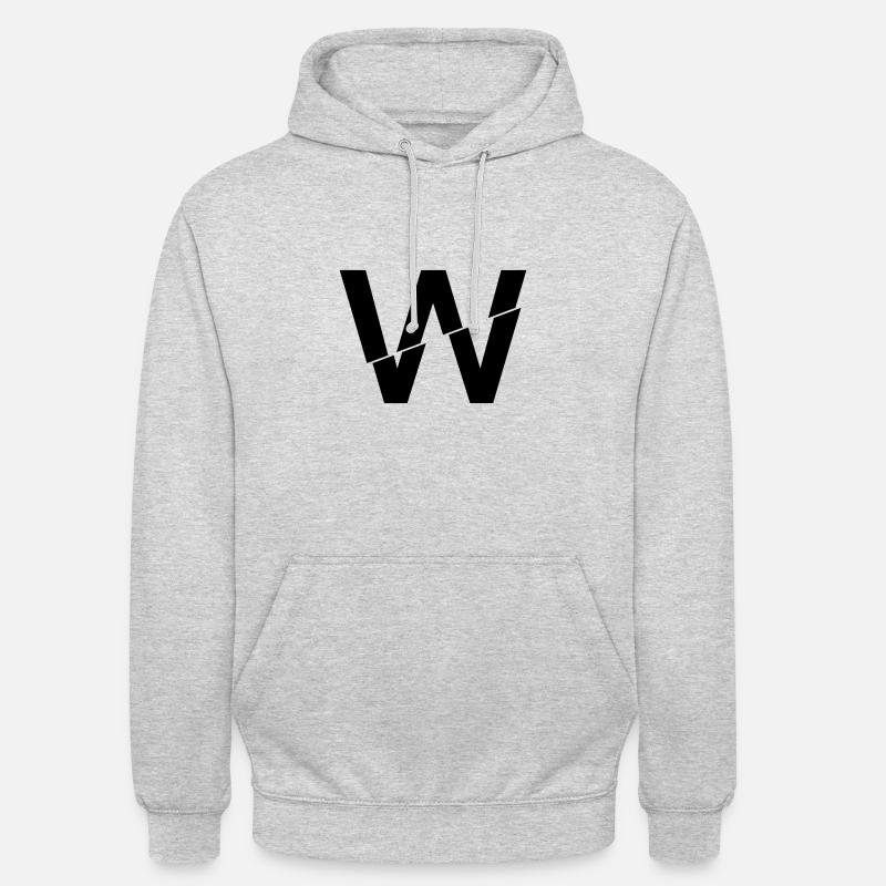 W cassé - Sweat-shirt à capuche unisexe - gris clair chiné