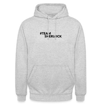 Teamsherlock Sherlock Holmes Detektiv Team - Sweat-shirt à capuche unisexe - gris clair chiné - Devant - Alina (178cm) & Michal (187cm)