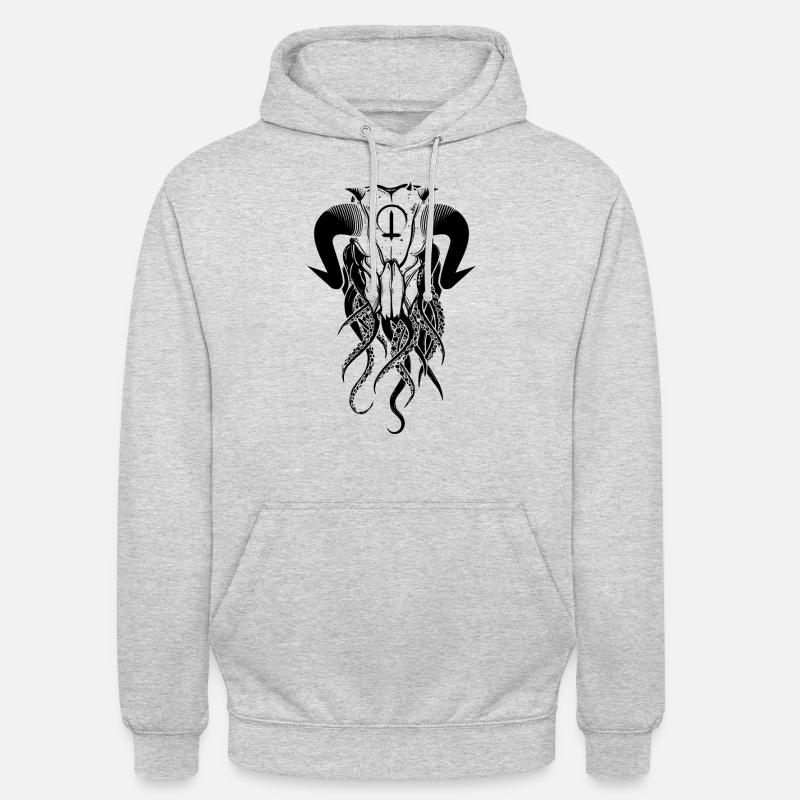 Cthulhu Schädel - Unisex Hoodie - Hellgrau meliert