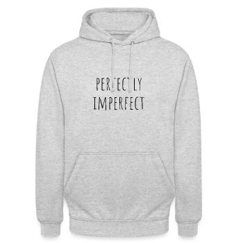 PERFECTLY - Unisex Hoodie - light heather grey - Front - Alina (178cm) & Michal (187cm)