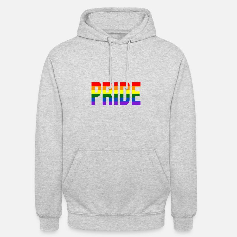 Pride Arc-en-ciel - Sweat-shirt à capuche unisexe - gris clair chiné