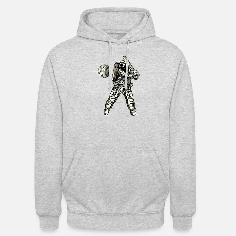 espace de base-ball - Sweat-shirt à capuche unisexe - gris clair chiné