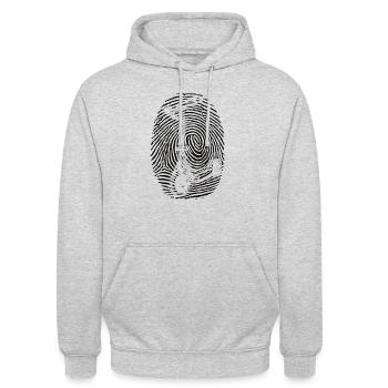 Escooter scooter électrique E-Roller Fingerprint - Sweat-shirt à capuche unisexe - gris clair chiné - Devant - Alina (178cm) & Michal (187cm)