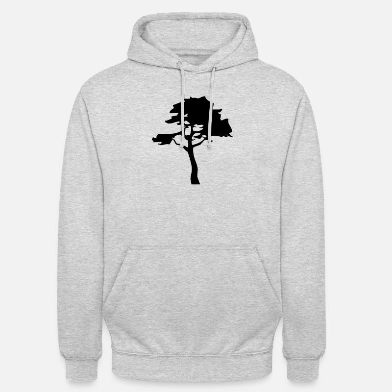 tree_2 - Sweat-shirt à capuche unisexe - gris clair chiné