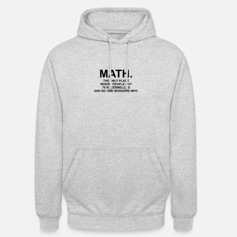 math - Sweat-shirt à capuche unisexe - gris clair chiné