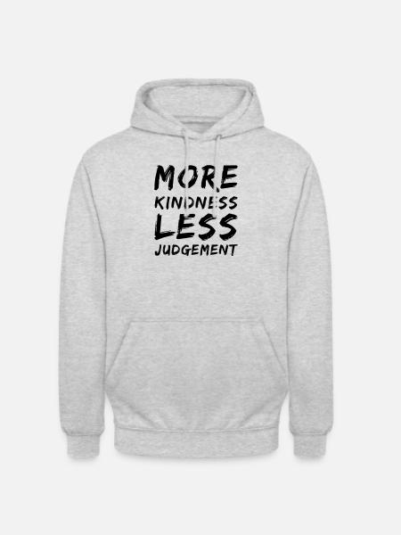 More Kindness Less Judgement - Unisex Hoodie - light heather grey