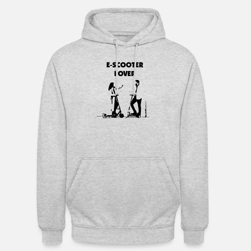 E-Scooter E-Roller Scooter - Sweat-shirt à capuche unisexe - gris clair chiné