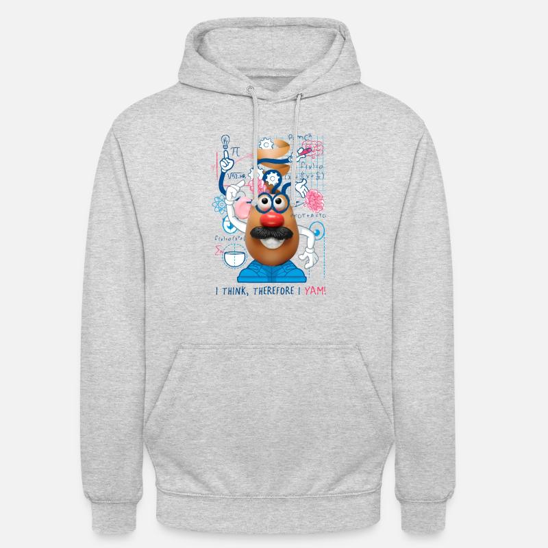 Mr.Potato Head abstracte wiskunde - Luvtröja unisex - ljusgråmelerad