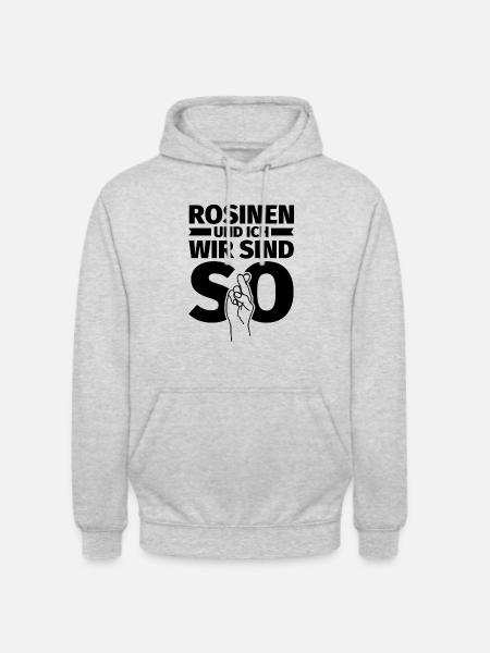 Rosinen und ich wir sind so - Unisex Hoodie - Hellgrau meliert