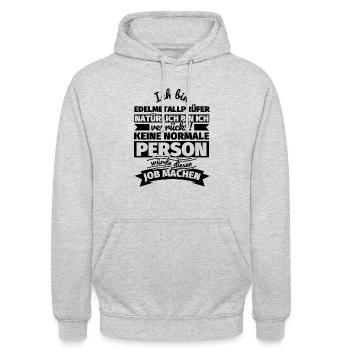 Edelmetallprüfer Geschenke - Unisex Hoodie - Hellgrau meliert - Vorne - Alina (178cm) & Michal (187cm)