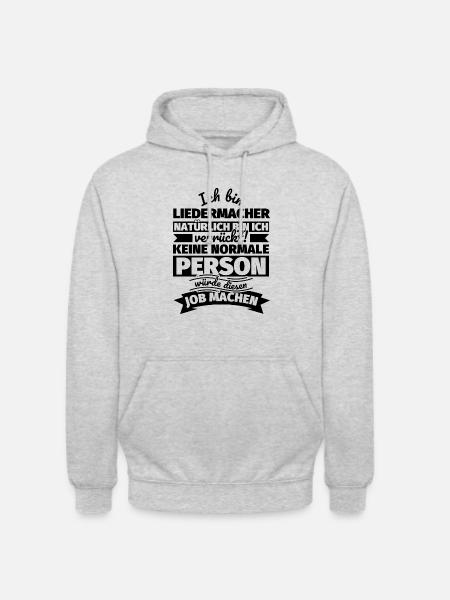 Liedermacher Geschenke - Unisex Hoodie - Hellgrau meliert