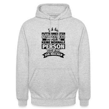 Futtermeister Geschenke - Unisex Hoodie - Hellgrau meliert - Vorne - Alina (178cm) & Michal (187cm)