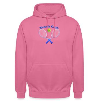 Tennis Club - Unisex Hoodie - pink - Front - Alina (178cm) & Michal (187cm)