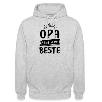 Opa Ist Der Beste - Unisex Hoodie - Hellgrau meliert - Vorne - Alina (178cm) & Michal (187cm)