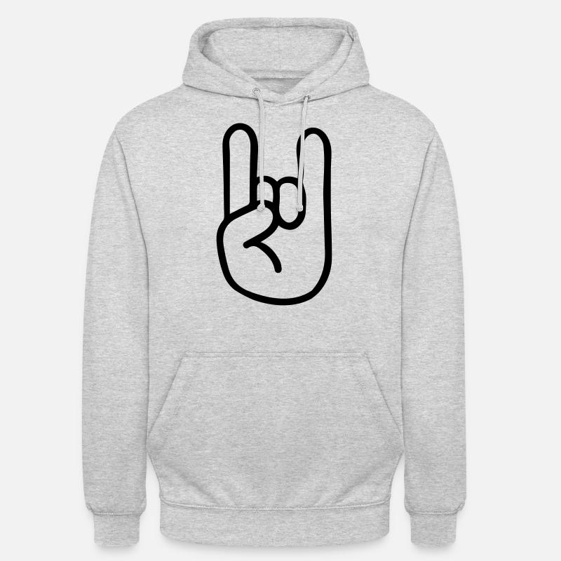 Signe à bascule - Sweat-shirt à capuche unisexe - gris clair chiné
