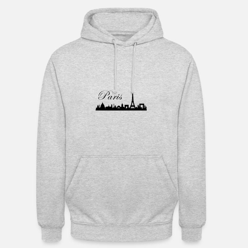 Paris Skyline - Sweat-shirt à capuche unisexe - gris clair chiné