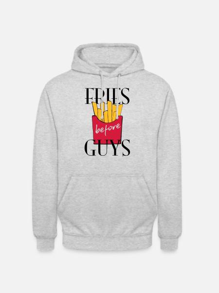 Pommes - Unisex Hoodie - Hellgrau meliert
