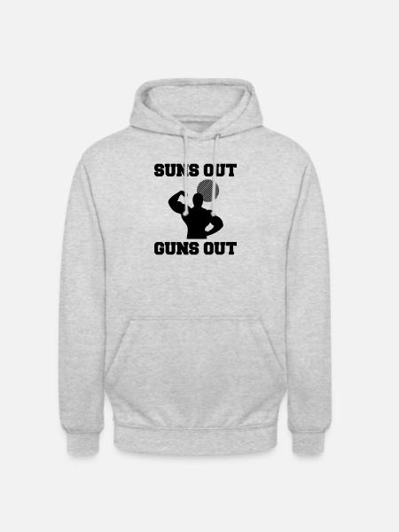 Bras, le soleil est là. - Sweat-shirt à capuche unisexe - gris clair chiné