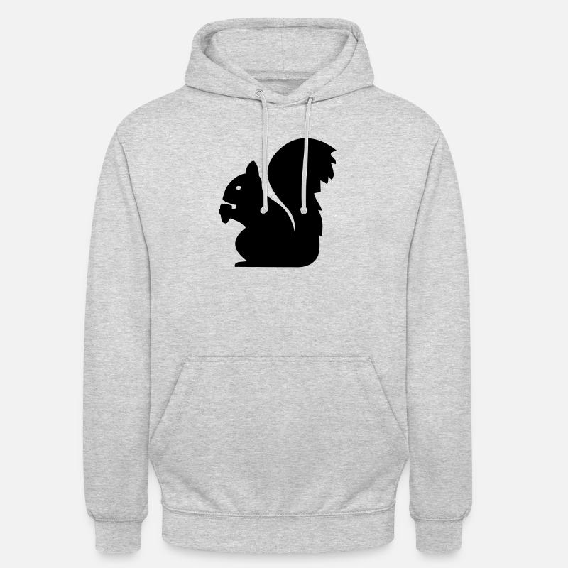 Eichhörnchen - Sweat-shirt à capuche unisexe - gris clair chiné