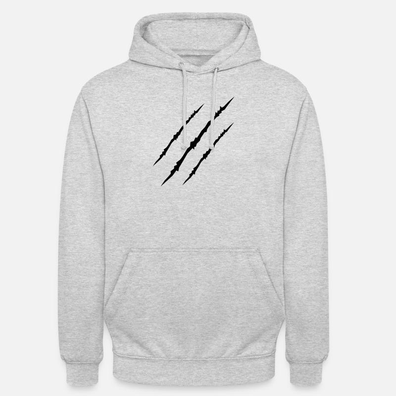 scars_001 - Sweat-shirt à capuche unisexe - gris clair chiné