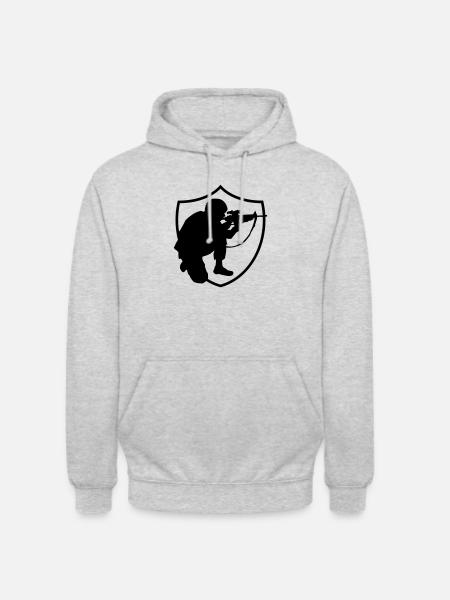 soldier design - Unisex Hoodie - Hellgrau meliert