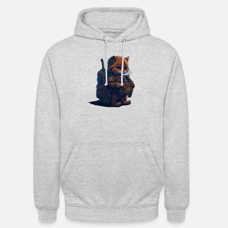 1. Klasse, Schulanfänger, Erstklässler - Unisex Hoodie - Hellgrau meliert