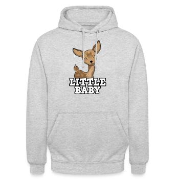 BAMBI BABY par The Manzanita´s - Sweat-shirt à capuche unisexe - gris clair chiné - Devant - Alina (178cm) & Michal (187cm)