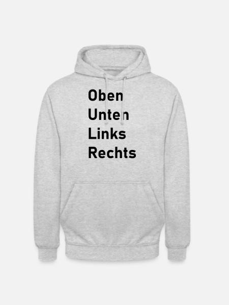 Richtungen - Unisex Hoodie - Hellgrau meliert