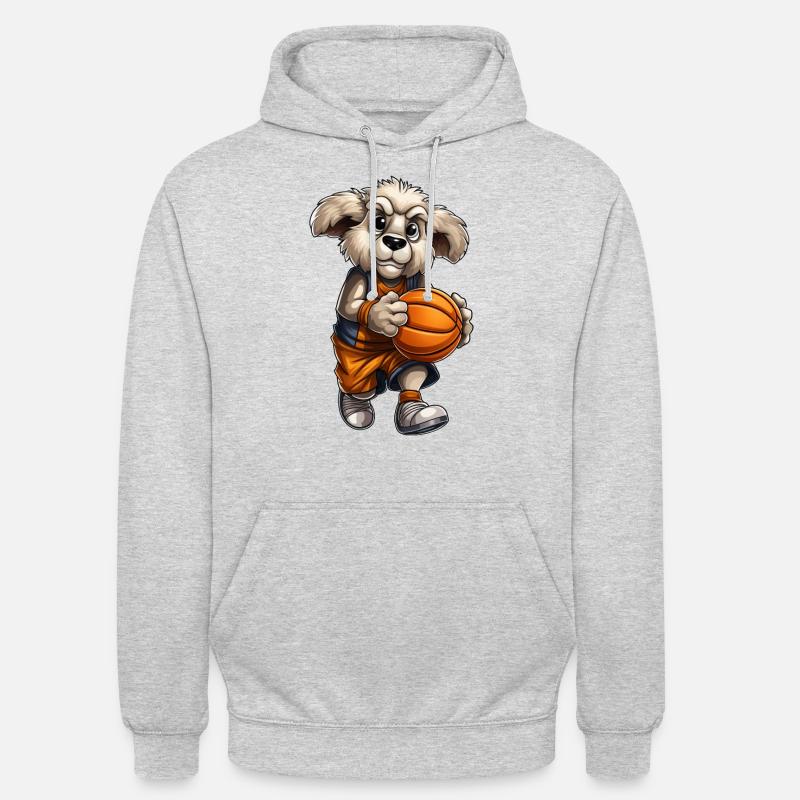 Moutons de basket-ball - Sweat-shirt à capuche unisexe - gris clair chiné