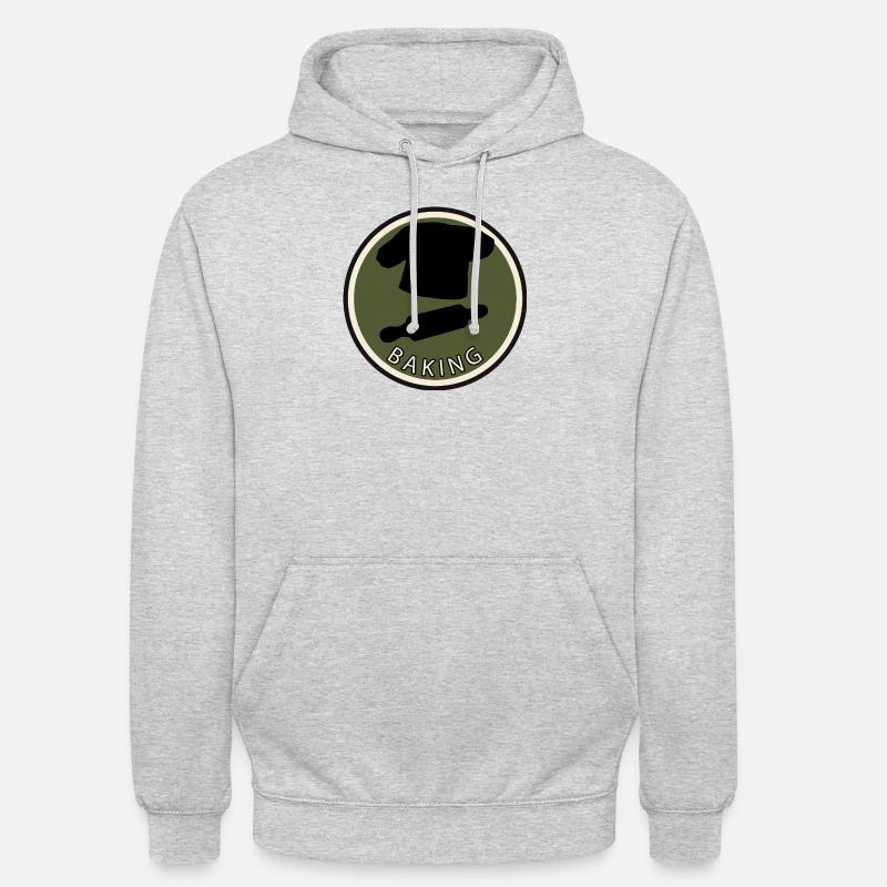 Cuisson de Backen Cupcake - Sweat-shirt à capuche unisexe - gris clair chiné