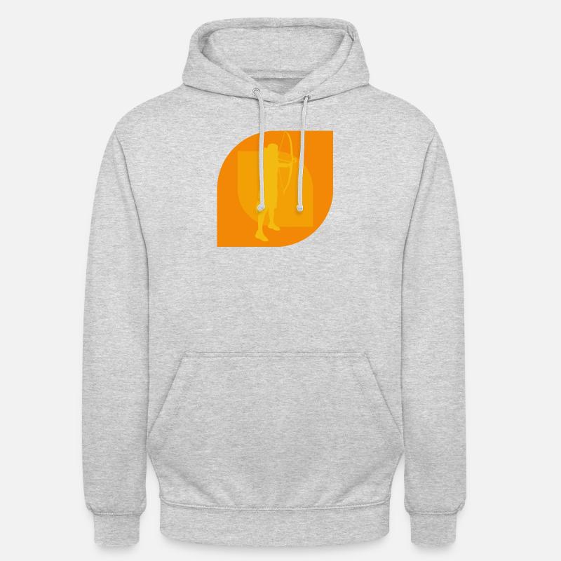 Bogen Bogen Langbogen - Unisex Hoodie - Hellgrau meliert