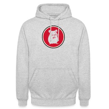 Rodent Mouse - Unisex Hoodie - light heather grey - Front - Alina (178cm) & Michal (187cm)