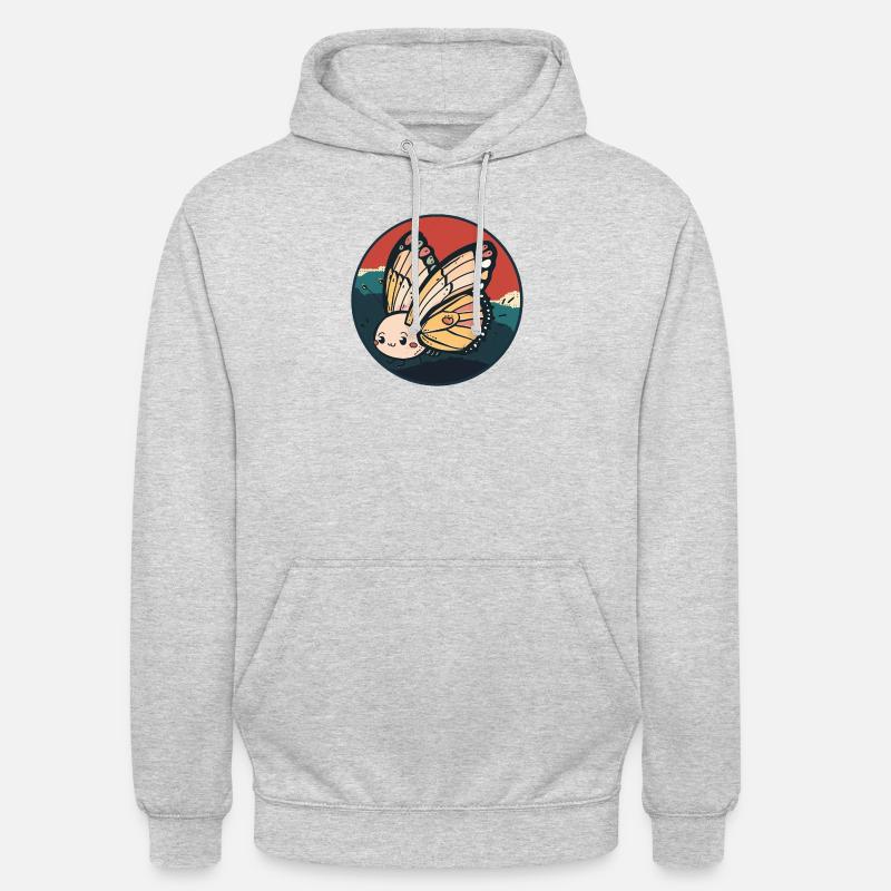 Papillon ATier - Sweat-shirt à capuche unisexe - gris clair chiné