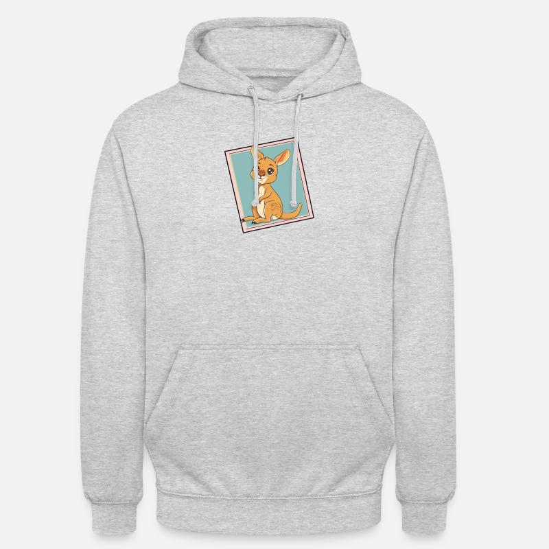 Kaenguru Aussie - Unisex Hoodie - Hellgrau meliert