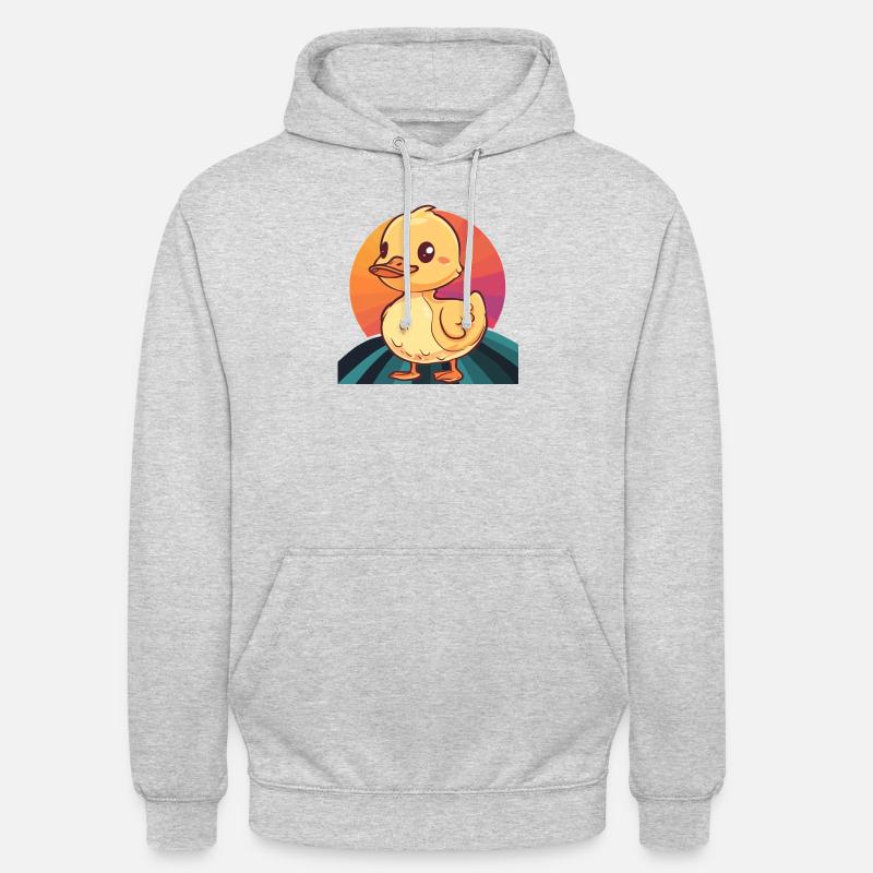 Entchen Vogel Schnabel - Unisex Hoodie - Hellgrau meliert