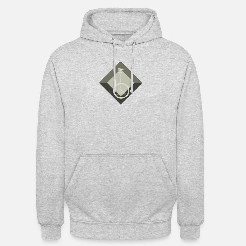 Cirque en monocycle - Sweat-shirt à capuche unisexe - gris clair chiné