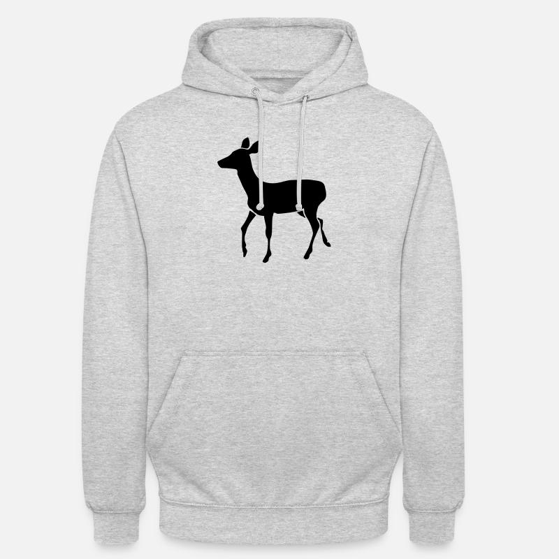 Biche - Sweat-shirt à capuche unisexe - gris clair chiné